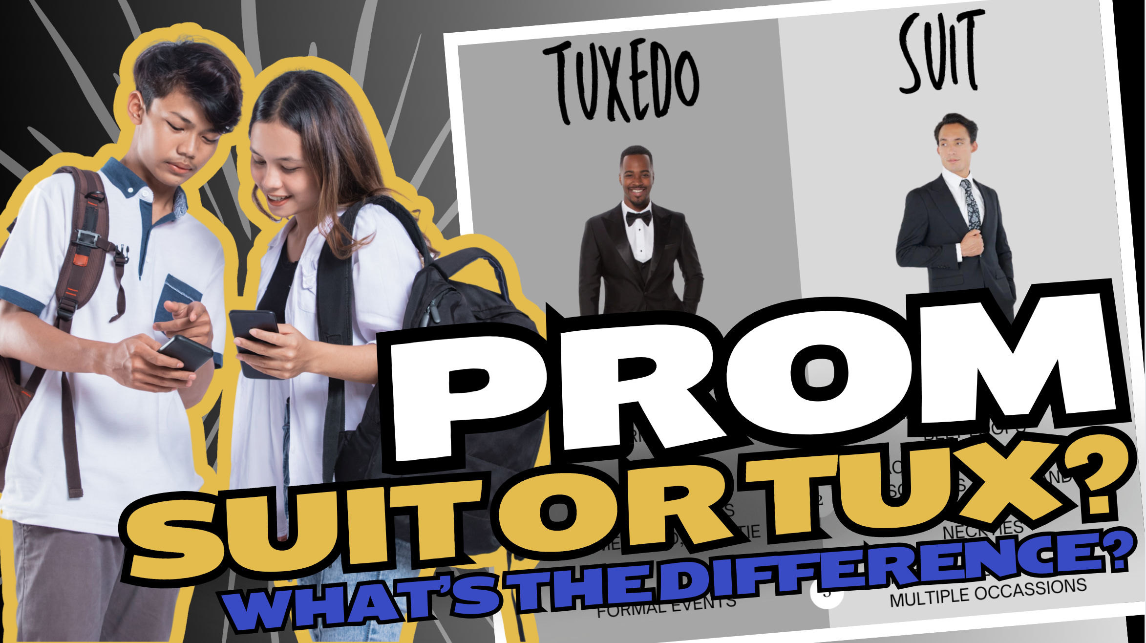 Prom Suit vs. Tuxedo: What’s the Difference?