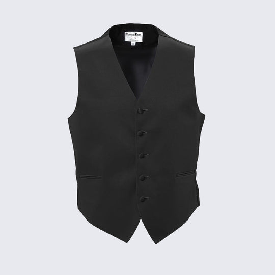 Mens Black Satin Tuxedo Vest