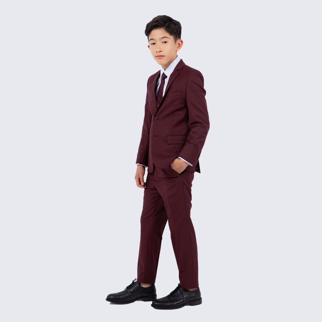 Boys best sale burgundy coat