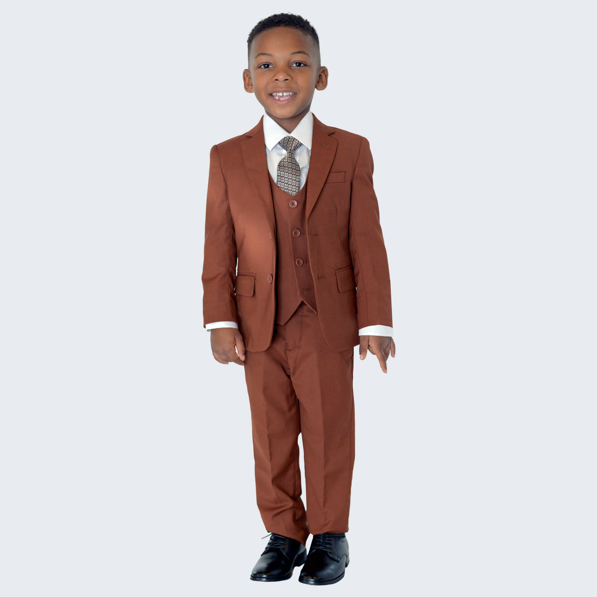 boys brown dress shirt