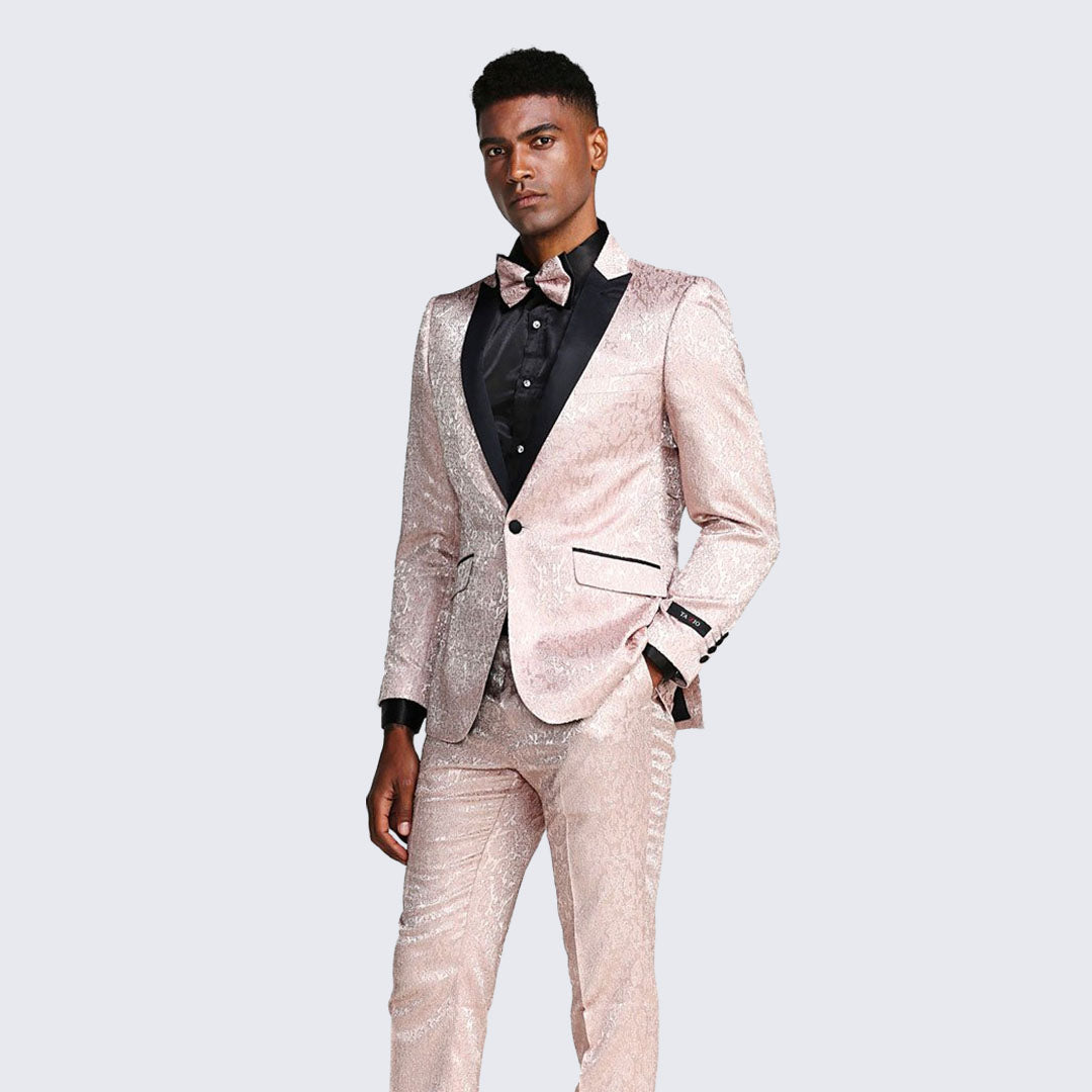 3 Button 3 Piece Flat Front Tuxedo