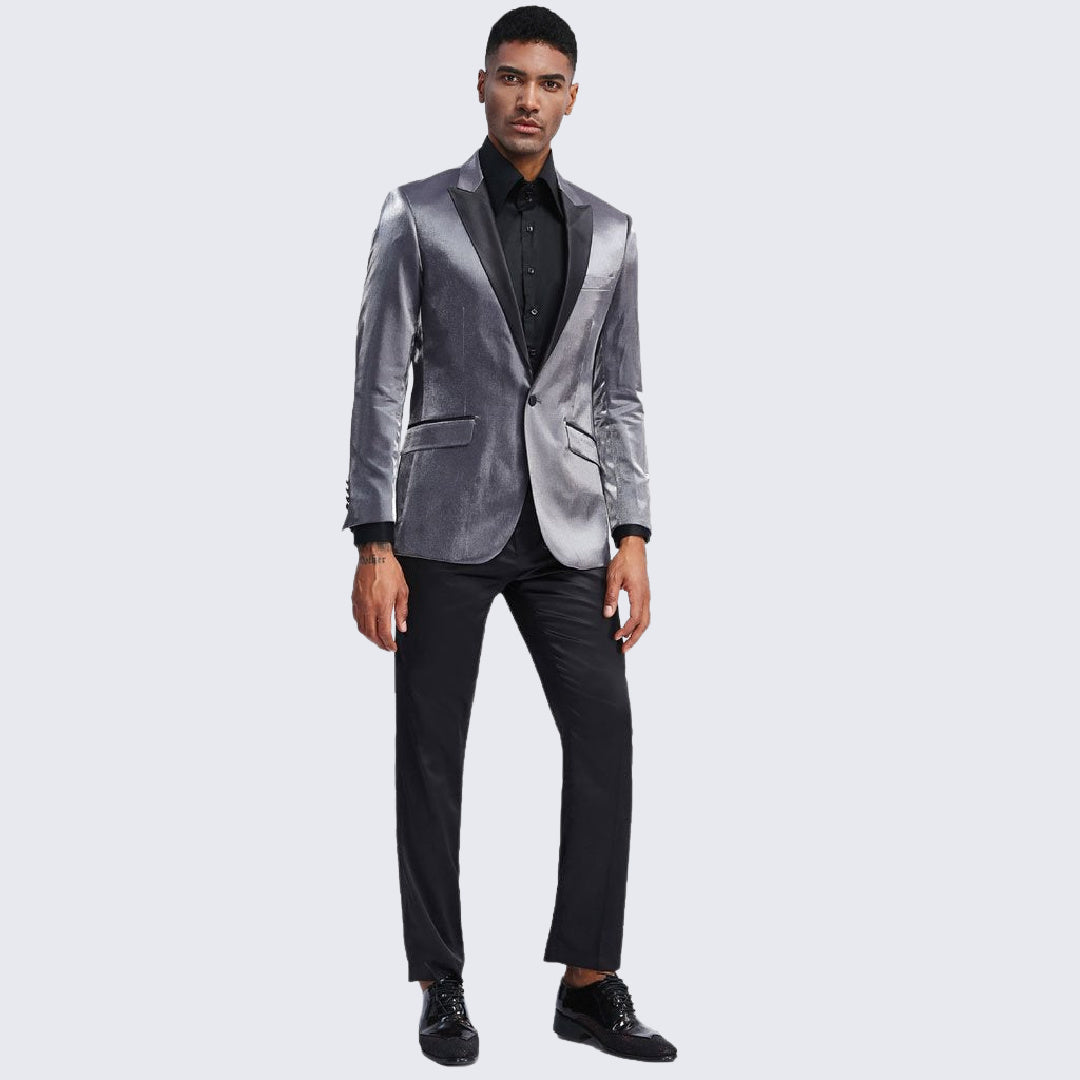 Shiny tuxedo shop jacket