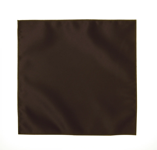 Brown Pocket Square Satin Handkerchief