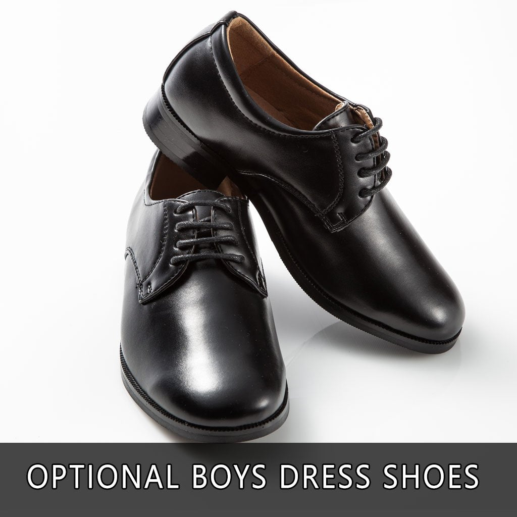 Boys black suit shoes Clearance