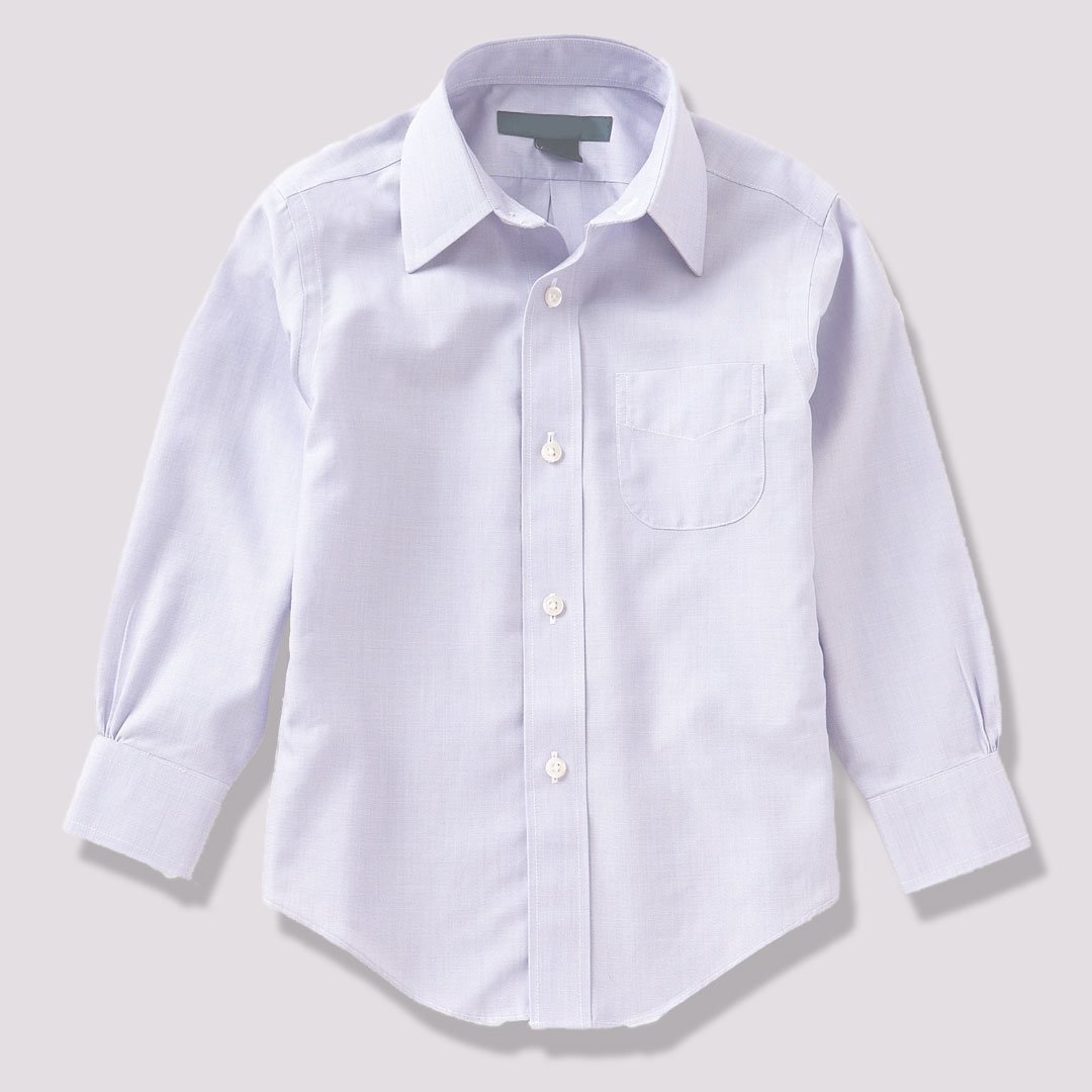 slim fit dress slacks Boys Satin Long Sleeve Dress Shirt | Formal Dance Attire main image 0