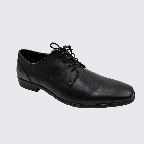 Men's Black Matte Lace up Dress Shoe - Mens