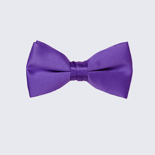 Plum Bow Tie Mens Satin Pre-Tied