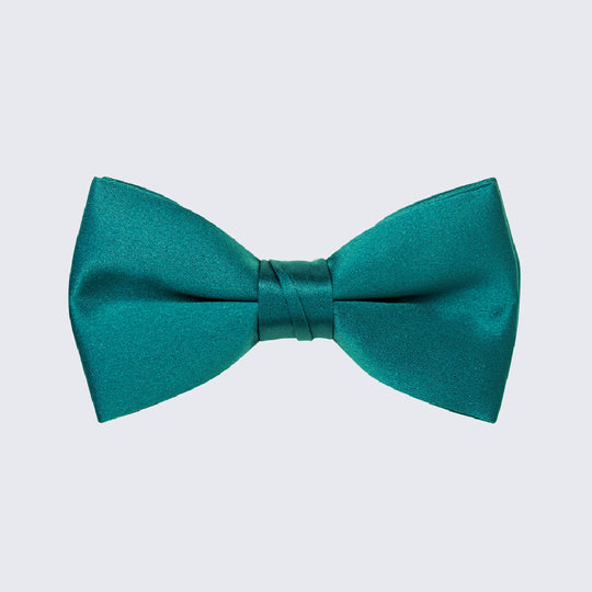 Teal Bow Tie Mens Satin Pre-Tied