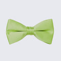 Lime Green Bow Tie Mens Satin Pre-Tied