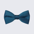 Victorian Blue Bow Tie Mens Satin Pre-Tied