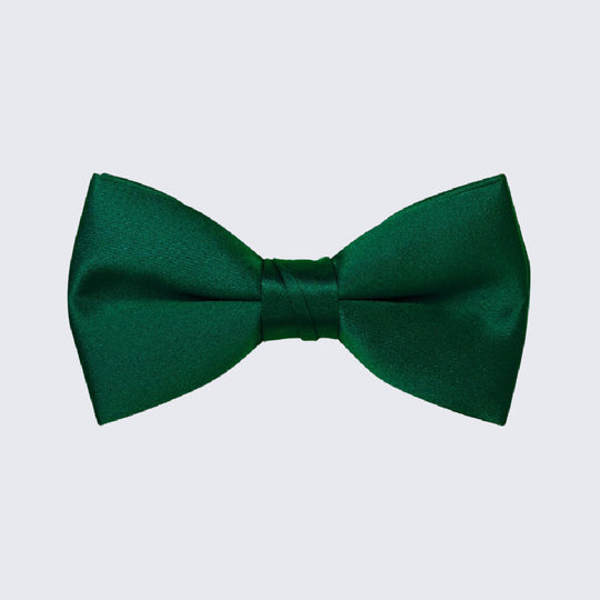 Hunter Green Bow Tie Mens Satin Pre-Tied