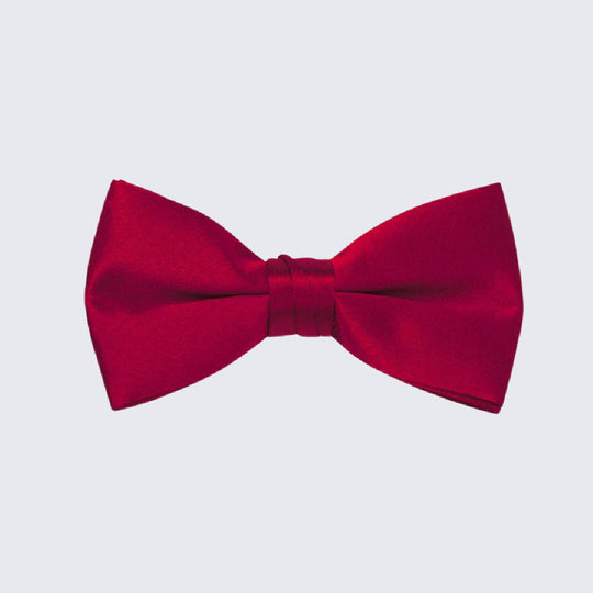 Red Bow Tie Mens Satin Pre-Tied