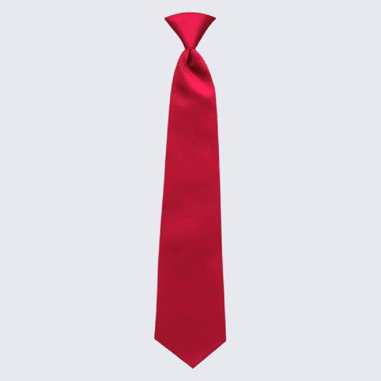 Red Tie Mens Pre-Tied Satin
