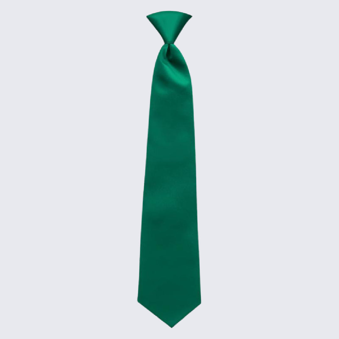 Emerald Green Tie Mens Pre Tied Satin Perfect Tux
