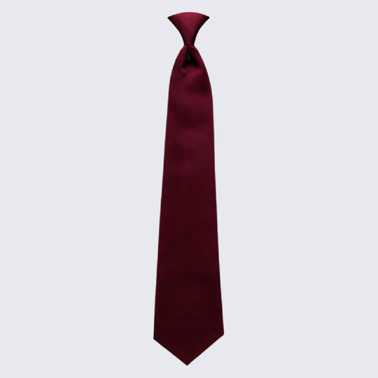 Burgundy Tie Mens Pre-Tied Satin