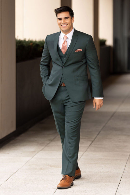 Hunter Green Luka Suit by Ike Behar