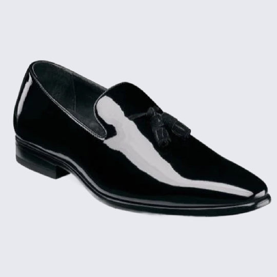 Black Plain Toe Tassel Loafer By Stacy Adams