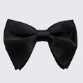 Black Large Oversized Teardrop Men's Bow Tie