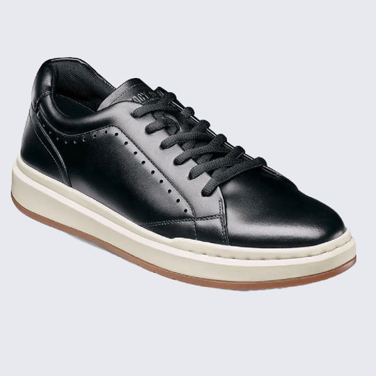 Black Plain Toe Lace Up Sneaker by Stacy Adams