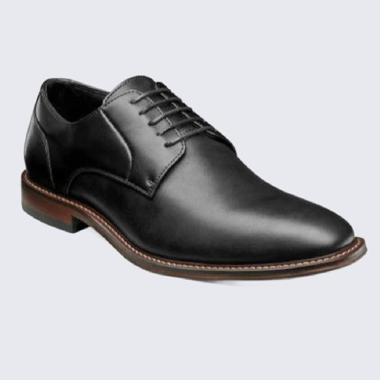 Black Plain Toe Oxford Shoe By Stacy Adams