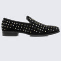 Black Loafer with Gold and Silver Spikes By Stacy Adams