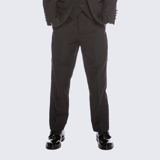 Boy's Black Slim Fit Pants