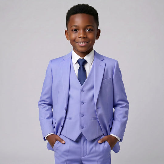Boys Lilac Slim Fit Suit – Wedding & Formal Events