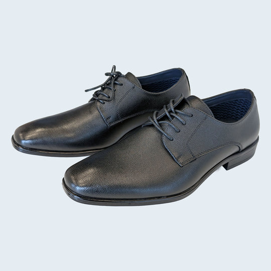 Men's Black Leather Oxford Dress Shoes by Allure