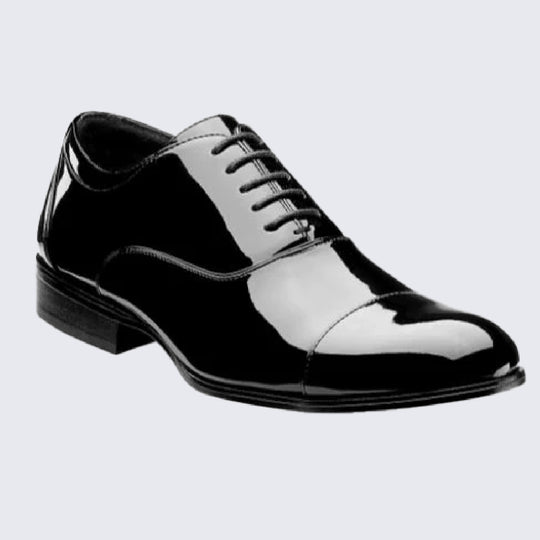 Black Cap Toe Oxford Shoe By Stacy Adams