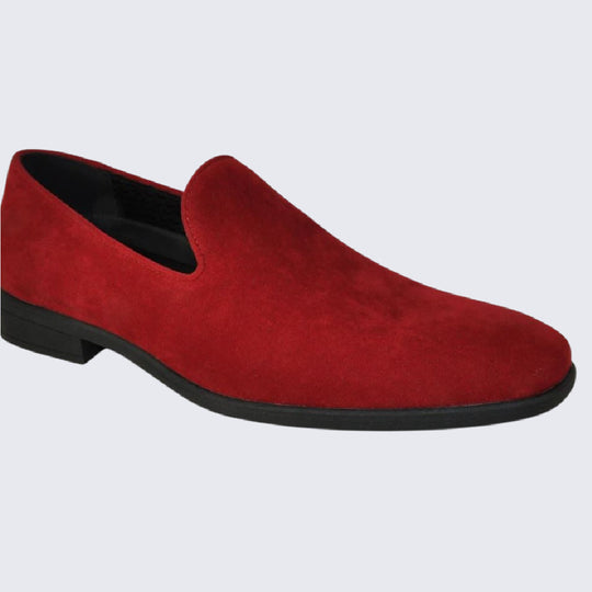 Men Dress Red Vegan Suede Formal Loafer