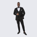 Black Skinny Fit Suit Three Piece Set- Separates - Wedding - Prom
