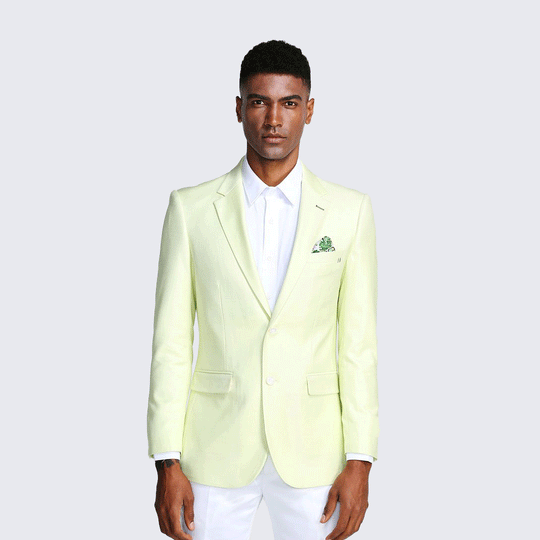 Mint Casual Blazer Two Button Notch Lapel - Wedding - Prom