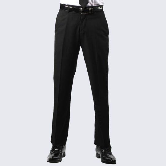 Men's Black Dress Pants Flat Front Modern Fit