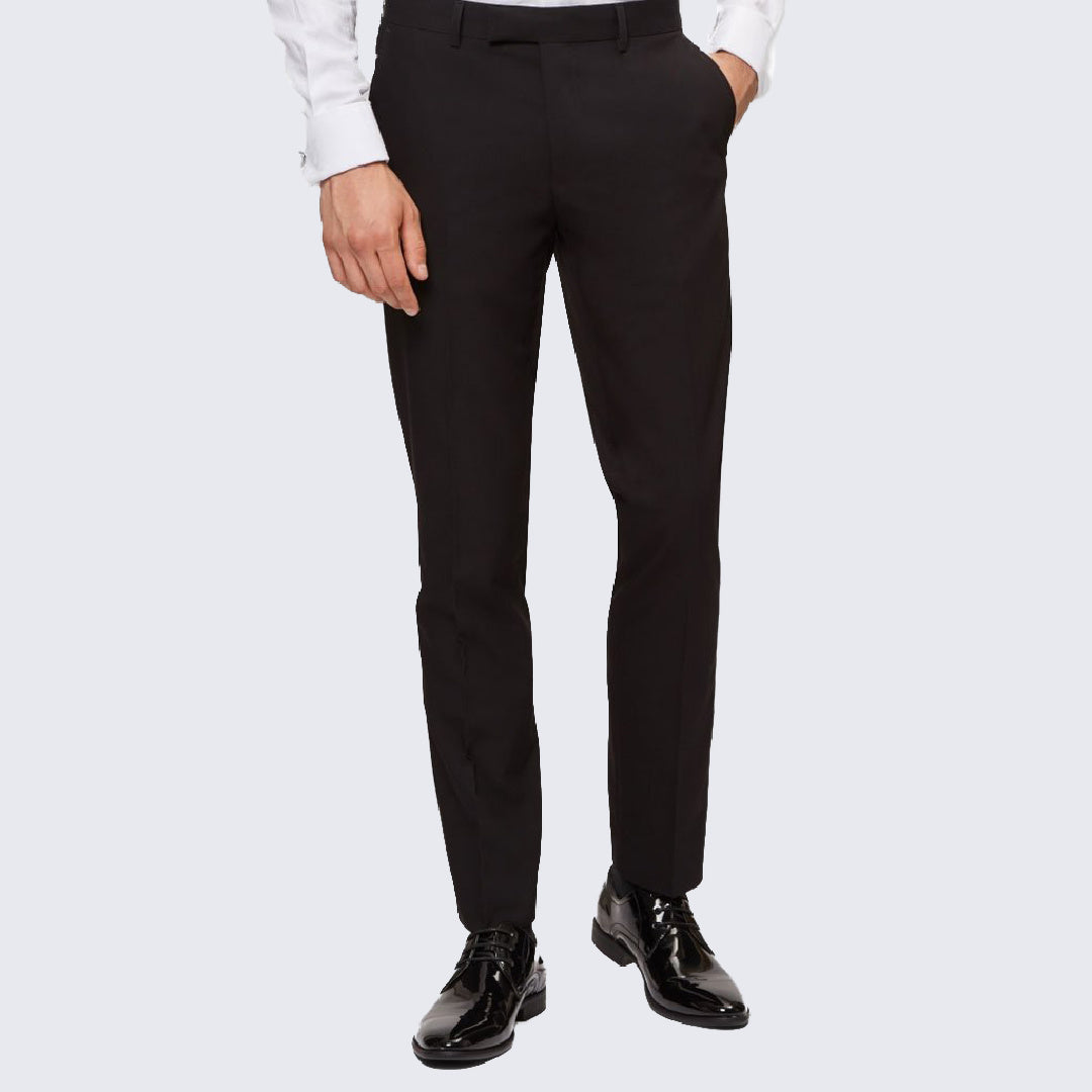 Retro Mens Cotton Naples Suit Pants Casual Trousers Straight High Waist Slim  Fit | eBay