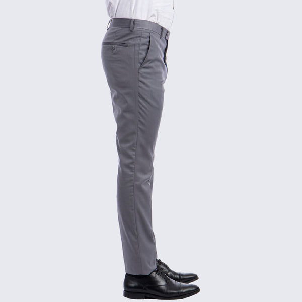 Mens Gray Dress Pants Skinny Fit, 38