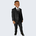 Boy's Black Slim Fit Suit by Stacy Adams
