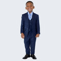 Boy's Navy Slim Fit Suit by Stacy Adams for Kids Teen Children - Wedding