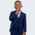 Boy's Navy Slim Fit Suit by Stacy Adams for Kids Teen Children - Wedding