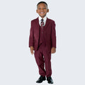 Boy's Burgundy Slim Fit Suit by Stacy Adams
