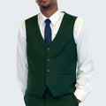 Green Modern Slim Fit Suit Three Piece Set by Stacy Adams