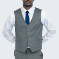 Grey Modern Slim Fit Suit Three Piece Set by Stacy Adams