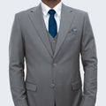 Men's Medium Grey Suit Three Piece Set by Stacy Adams - Wedding - Prom