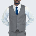 Medium Grey Modern Slim Fit Suit Three Piece Set by Stacy Adams