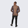 Brown Paisley Hybrid Fit Tuxedo Jacket By Stacy Adams - Wedding - Prom
