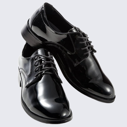 Tuxedo Shoes Patent Leather Black Round Toe - Mens