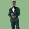 men's green tuxedo for wedding and prom 