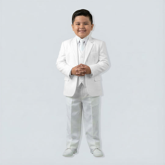 Boys Husky Suit White 5-Piece Set