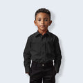 Boys Black Dress Shirt Slim Fit, 2 Boys Black Dress Shirt Slim Fit, 2