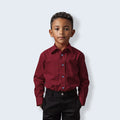 Boys Burgundy Dress Shirt Slim Fit, 2 Boys Burgundy Dress Shirt Slim Fit, 2
