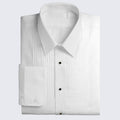 Slim Fit Tuxedo Shirt White Pleated Laydown Collar Fitted, 17-17.5 x 38/39 Slim Fit Tuxedo Shirt White Pleated Laydown Collar Fitted, 17-17.5 x 38/39